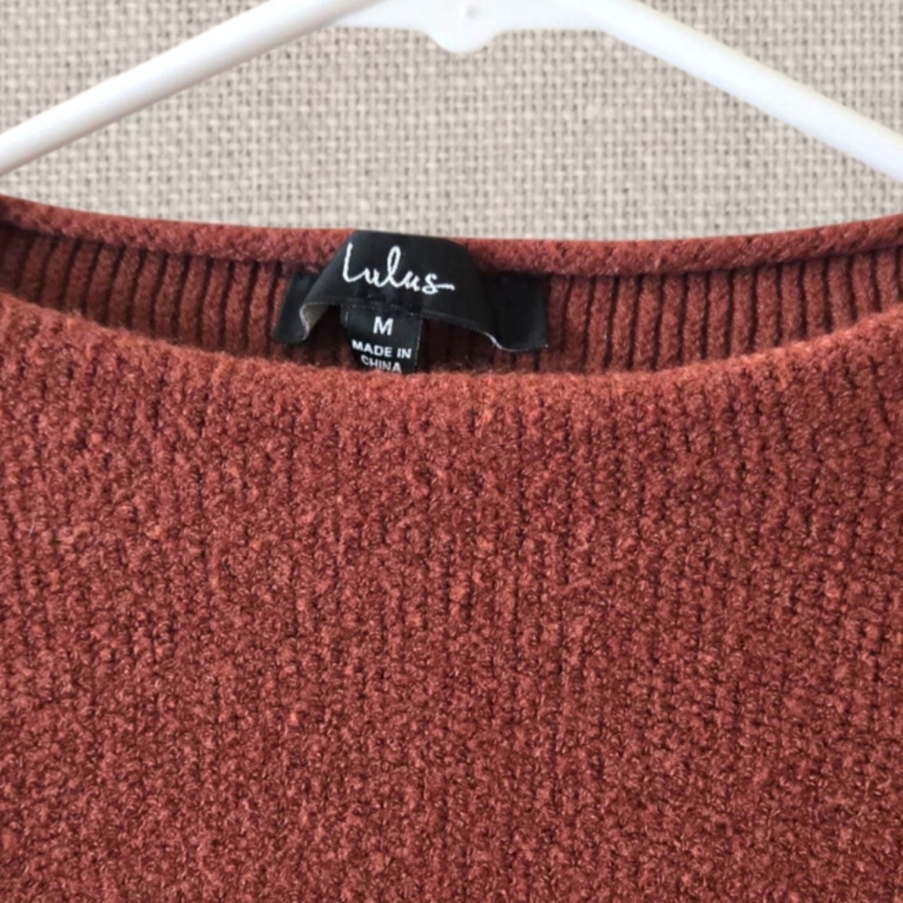 Lulu's Rust Red Crewneck Sweater - Picture 3 of 9